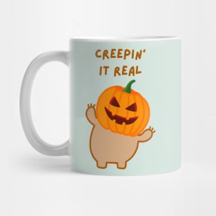 Keeping It Real Halloween Pumpkin Head Sloth Mug